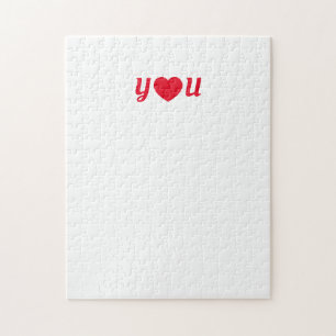 Puzzle LETTRE COEUR ROUGE VOUS Aimez Frustrer