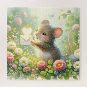 Puzzle Lettre d'amour de souris de cottage Prairie