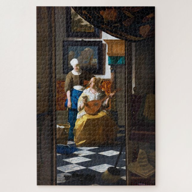 Puzzle Lettre d'amour, Johannes Vermeer (Vertical)