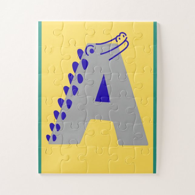 Puzzle Lettre de l'alphabet "A"  (Vertical)
