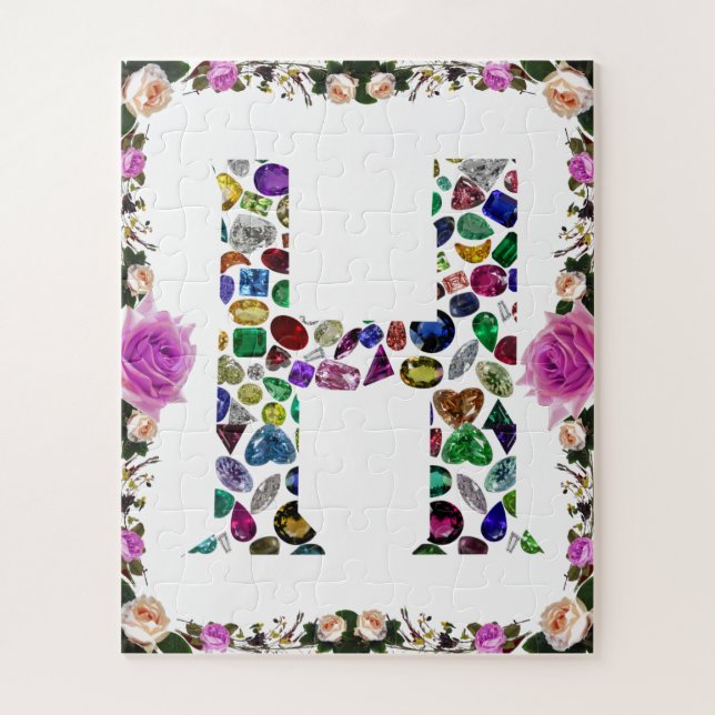 Puzzle Lettre H Monogramme (Vertical)