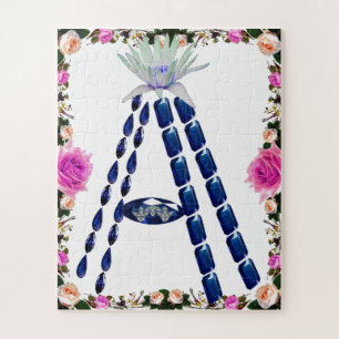 Puzzle Lettre Initiale A, Monogramme Moderne Design