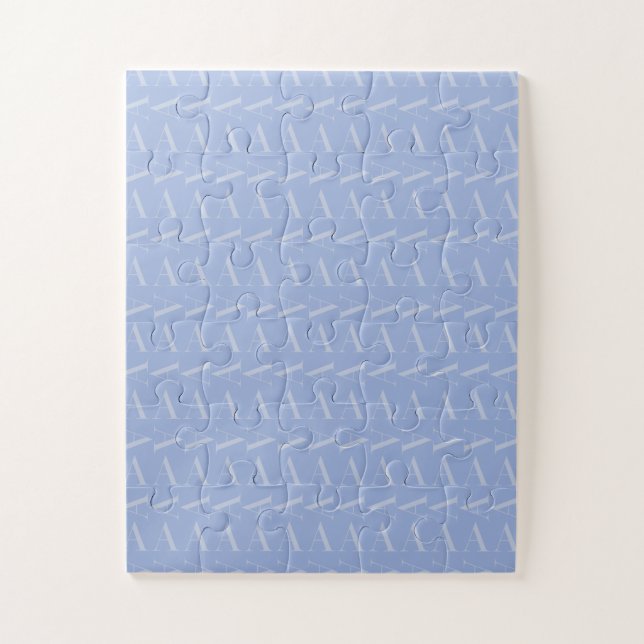 Puzzle LETTRE INITIALE MONOGRAPHIQUE A Bleu (Vertical)