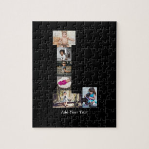 Puzzle Lettre noire et blanche L Photo Collage