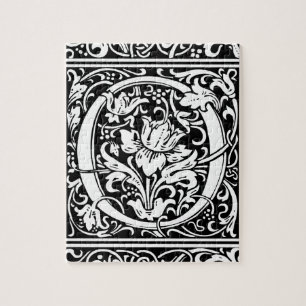 Puzzle Lettre O Monogramme Médiéval Art Nouveau