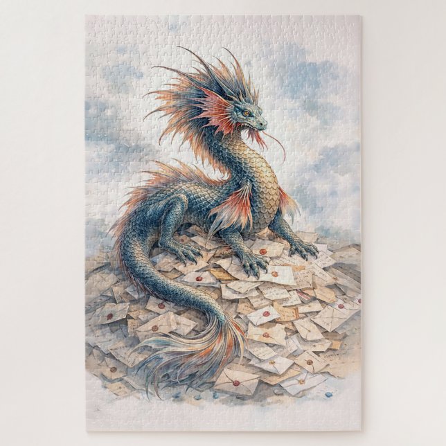 Puzzle Lettres de dragon aquatique (Vertical)