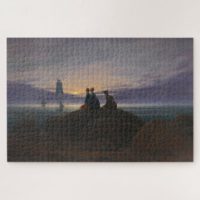 Puzzle Lever de lune au bord de la mer (par Caspar David  (Horizontal)