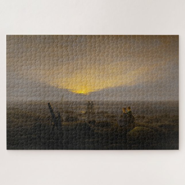 Puzzle Lever de lune au-dessus de la mer - Caspar David F (Horizontal)