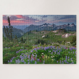 Puzzle Lever de soleil avec prairie Fleur sauvage au Mont