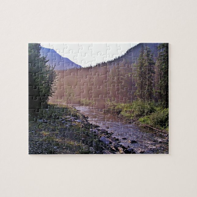 Puzzle Lever de soleil Cameron Creek Waterton Park, Canad (Horizontal)