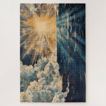 Lever de soleil radiant au-dessus de l'océan