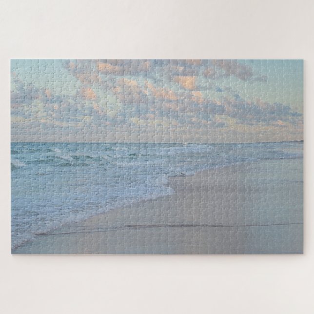 Puzzle Lever de soleil sur la plage, eau calme, artistiqu (Horizontal)