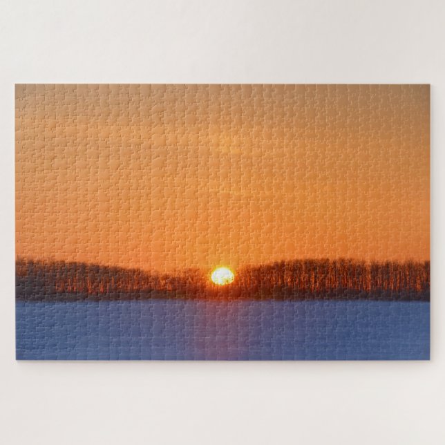 Puzzle Lever de soleil sur la prairie | Manitoba, Canada (Horizontal)