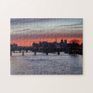 Puzzle Lever de soleil sur l'île de la Cité et Notre Dame
