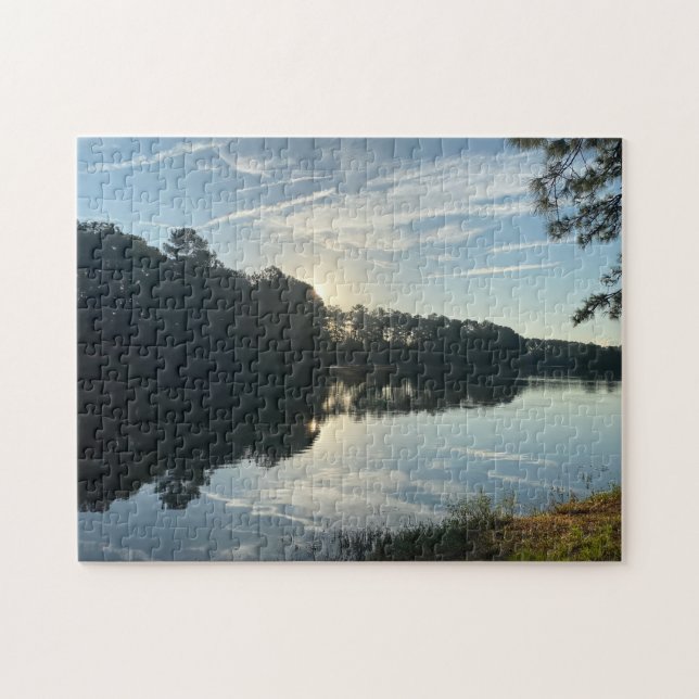 Puzzle Lever de soleil sur un lac de Géorgie (Horizontal)