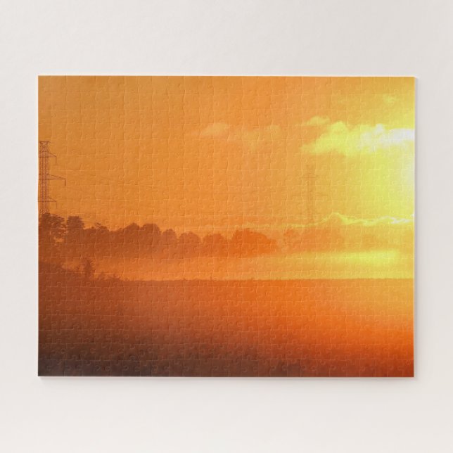 Puzzle Lever du matin avec brouillard (Horizontal)