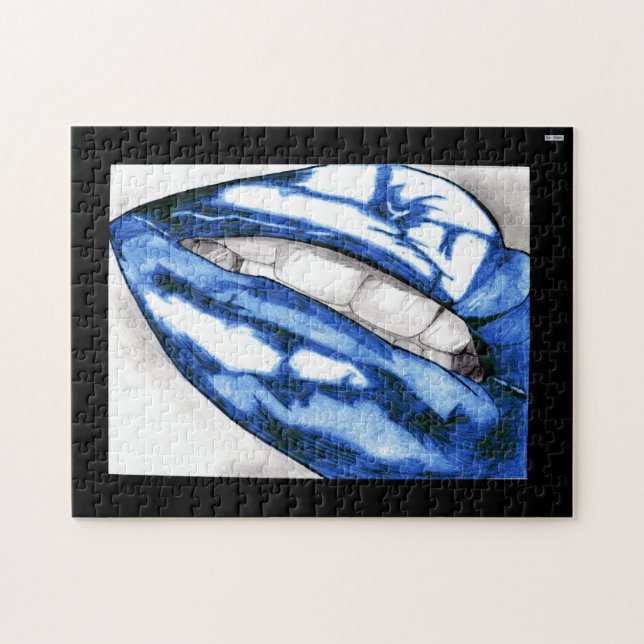 Puzzle Lèvres chaudes (Bleues) (Horizontal)