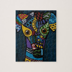 Puzzle Lévrier - retiré emballant la délivrance de