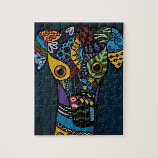 Puzzle Lévrier - retiré emballant la délivrance de