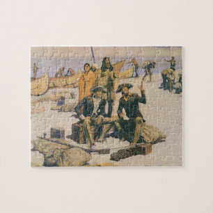 Puzzle Lewis et Clark chez le fleuve Columbia