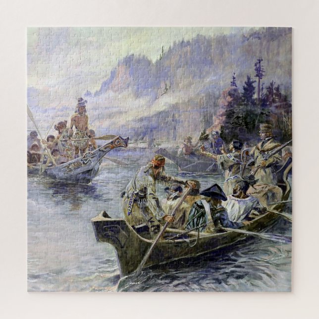 Puzzle « Lewis et Clark » par Charles M. Russell (Vertical)