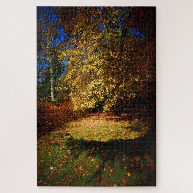 Puzzle L'explosion d'automne sur la promenade Stourhead. (Vertical)