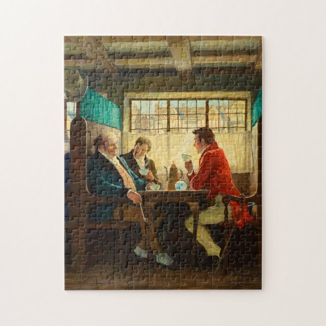 Puzzle L'histoire du café par Newell Convers Wyeth (Vertical)