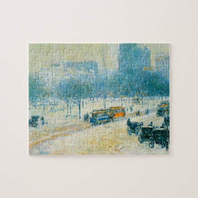 Puzzle L'Hiver à Union Square par Frederick Childe Hassam (Horizontal)