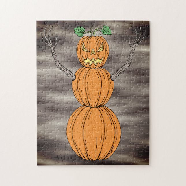 Puzzle L'homme de citrouille Art d'Halloween (Vertical)