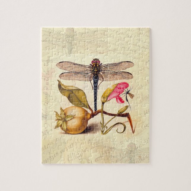 Puzzle Libellule Botanique Nature Faune Hoefnagel Art (Vertical)