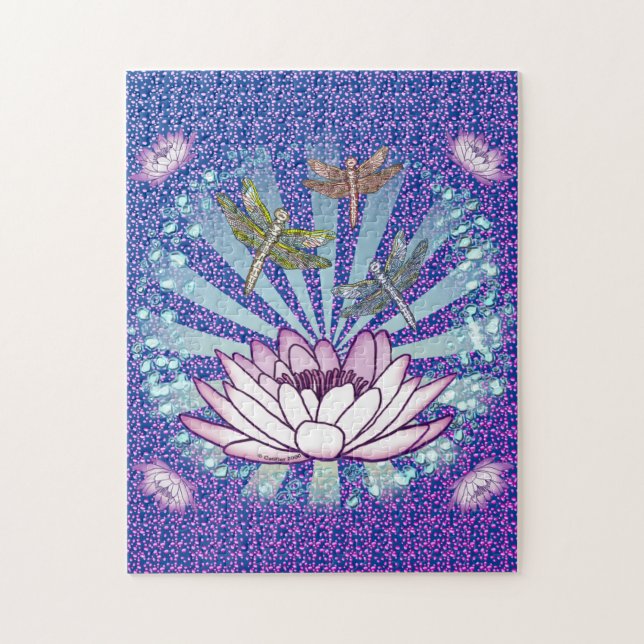 Puzzle Libellule Lotus  (Vertical)