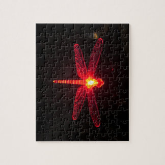 Puzzle Libellule rougeoyante rouge