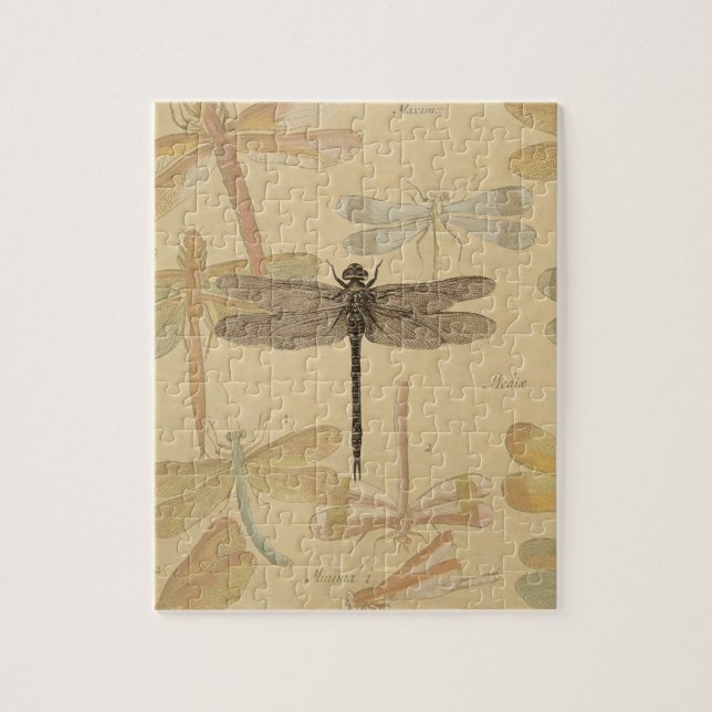 Puzzle Libellule Vintage Antique Classique Nature (Vertical)