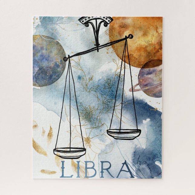 Puzzle Libra écailles anniversaire zodiaque astrologie bl (Vertical)