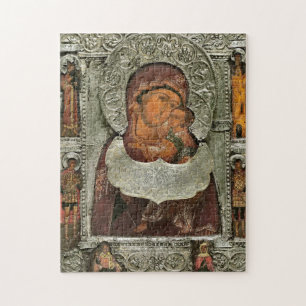 Puzzle L'icône de la Mère de Dieu de Tendresse avec Saint
