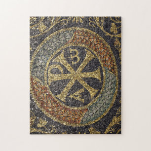 Puzzle L'icône grecque de la mosaïque byzantine Chi Rho