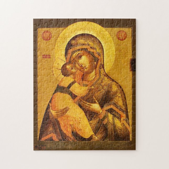 Puzzle L'icône orthodoxe de la Théotokos et de l'Enfant J (Vertical)