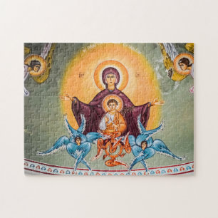 Puzzle L'icône Theotokos et Christ Child avec Tcherubims