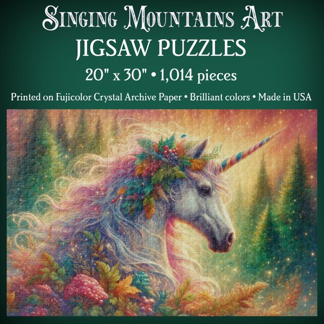 Puzzle Licorne Arc-en-Ciel Fantastique Rêveuse (Créateur téléchargé)