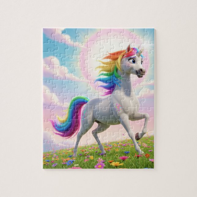 Puzzle Licorne arc-en-ciel magique (Vertical)
