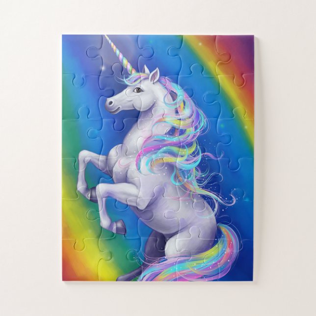 Puzzle Licorne avec Arc-en-Ciel (Vertical)
