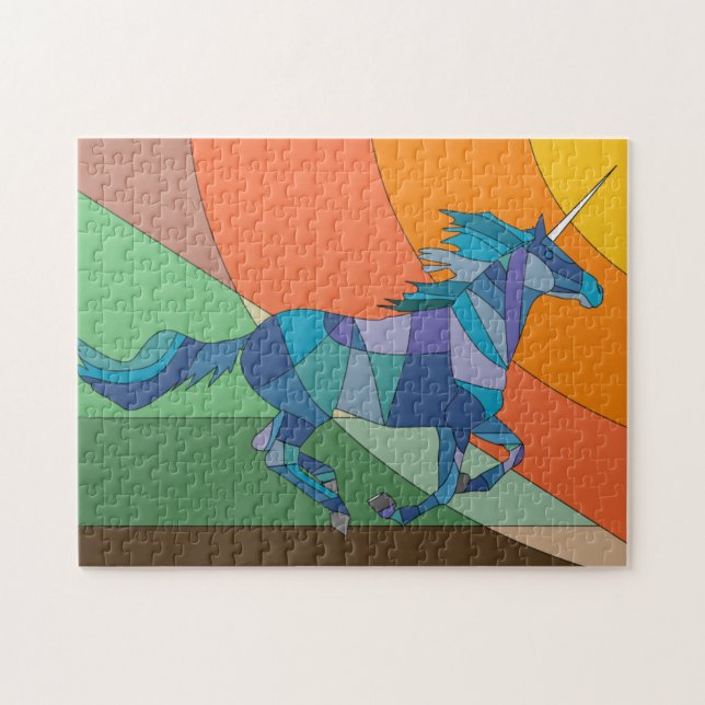 Puzzle Licorne bleue (Horizontal)