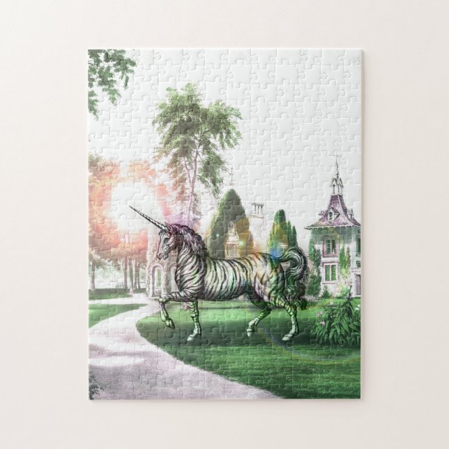 Puzzle Licorne Fantastique dans une Maisonnette (Vertical)