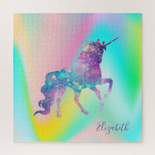 Puzzle Licorne Holographique Ombre Abstraite