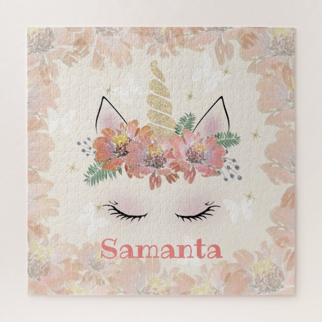 Puzzle Licorne, Visage de Licorne, personnalisé (Vertical)