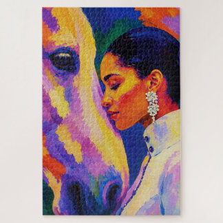 Puzzle Lien Délicat – Portrait Fauviste de Femme et de Ch