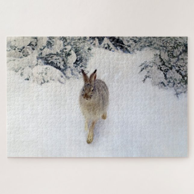 Puzzle Lièvre d'hiver (lapin), Bruno Liljefors (Horizontal)