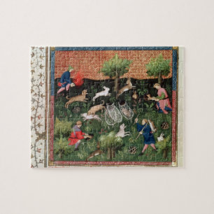 Puzzle Lièvres de la chasse fol.92 de Mme Fr 616, du