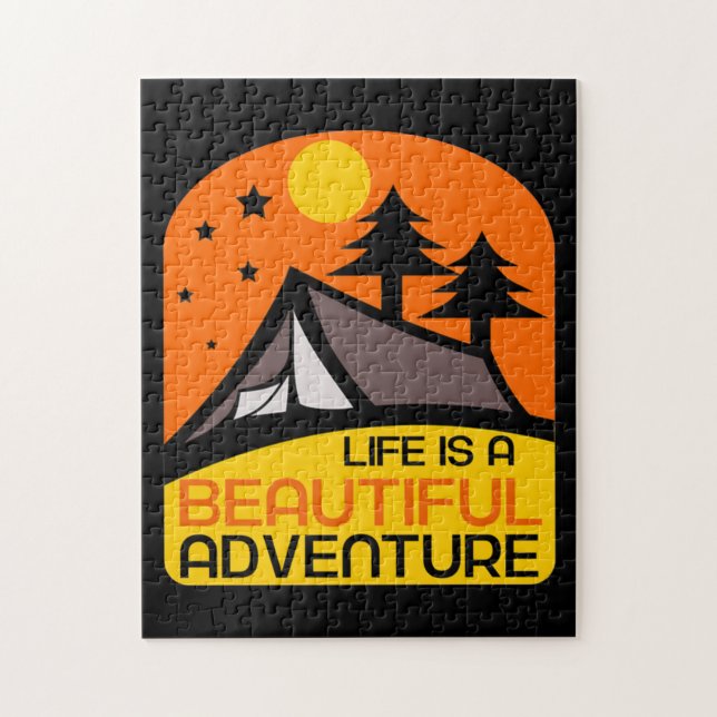 Puzzle Life is A Beautiful Adventure Camping (Vertical)