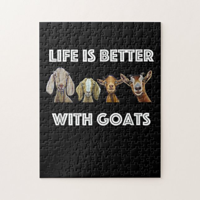 Puzzle Life Is Better With Goats, Goat , Goat Lover (Vertical)
